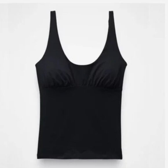 prAna Mallorca Tankini Top Size S | NWT | Black | UPF 50+ Eco Swim Top - Picture 1 of 2
